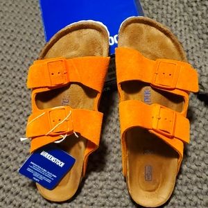 Birkenstock Women's Sandals Size 39/US 8-8.5 orange suede